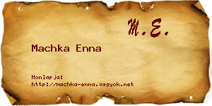 Machka Enna névjegykártya
